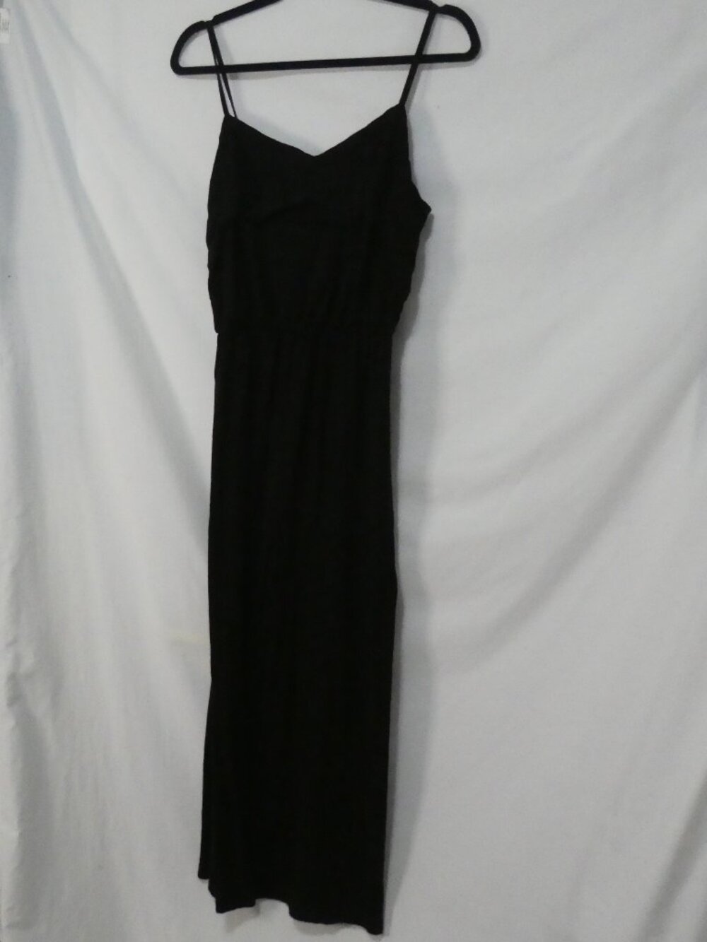 GAP Black Scoop Neck Cami Maxi Dress Elastic Waist - Size Medium